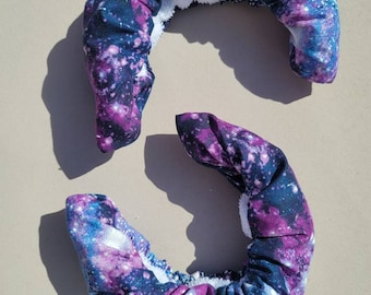 Ice skate,soakers,galaxy, purple, stars space,ladies,cotton