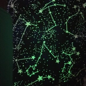 Stocking,Constellation,17 inch,lined faux fur trim, glow in the dark, Christmas image 4