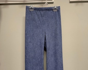 Boys Blue Denim Look Dance Pants: Size 6, Figure Skating Competition