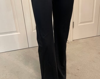 Boys Black Figure Skating Pants: Size 6 Stretch Nylon Dance Pants