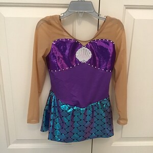 little mermaid figure skating dress Little Mermaid Figure Skating Dress: Purple & Aqua, Size 6
