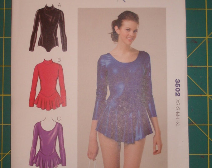 Kwik Sew 3502 Sewing Pattern Adult Misses Leotard Dress Ice Figure