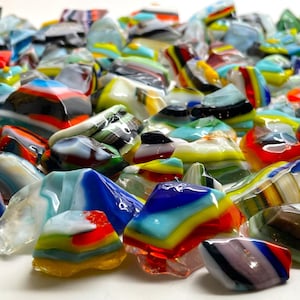 1oz FUSED Stained Glass NUGGETS, Random Variety (per oz)