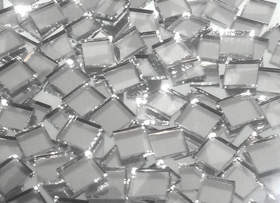 Disco Ball Silver Mirror Hand Cut Glass Mosaic Tiles 