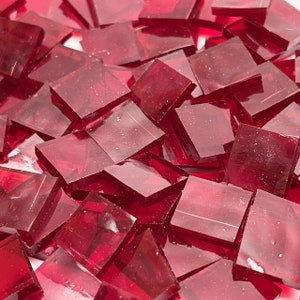 Dark Red Cathedral Hand Cut, Stained Glass Mosaic Tiles