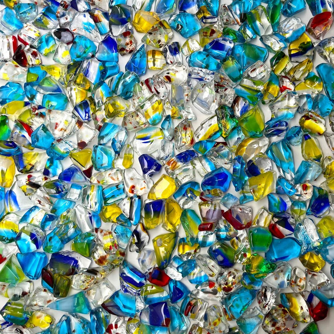 NEW 1oz FUSED Stained Glass Translucent NUGGETS (per Oz) Etsy