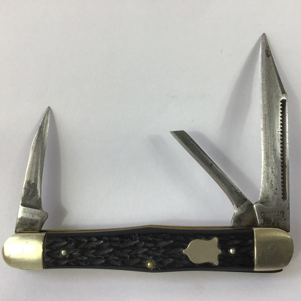 Camillus New York No.72 3 Blade Whittler Pocket Knife c1930s. Retro Pocket Knife. Collectable Pocket/Pen Knives. U.K. Legal Carry Knife.