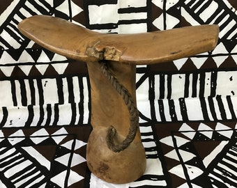 Pokot/Turkana Ethnic Group Carved Headrest/Stool c1900. Acacia Thorn Wood. Retro African Ethnic Art. African Ethnic Wood Carvings/Tribal Art