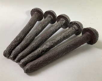 1 x Clavo de vía victoriano, c. 1869-76, ferrocarril Settle-Carlisle. Objeto de colección de ferrocarriles británicos antiguos. Decoración ferroviaria inglesa.