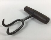 Antique Victorian Wishbone Sack Hook c1880s. Warehouse or Mill Bale Hook. Antique Vintage Tools. Collectible Tools. Retro Industrial Tools.