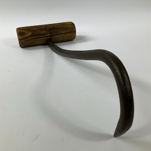 Huge Antique Georgian Sack or Net Hook c1830-50. Docker-Longshoreman&#39;s Hook. Warehouse/Mill Bale Hook. Antique Tools. Industrial Decor Gifts