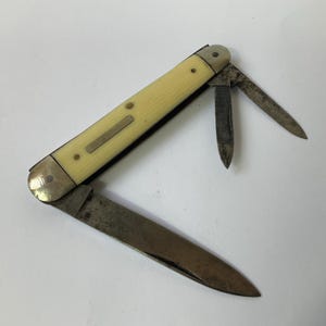 Schönes 19th Century 3 Bl*de Withler Taschen-Werkzeug. Seltene antike K*ives. Viktorianischer Gentleman&#39;s Retro Pocket K*ife. Retro Weihnachtsgeschenke für Männer