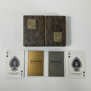 Waddingtons Werbespielkarten für Wailes Dove Bitumastic Ltd c1960er Jahre. Sammelbares Retro Spielkarten Set Bridge/Poker/Whist/Patience