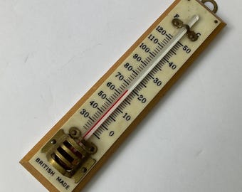 1950s Retro Wall Mounted Centigrade-Fahrenheit Thermometer. Home or Workplace Thermometer. Vintage Wall Thermometer. Retro Home Decor-Gifts.