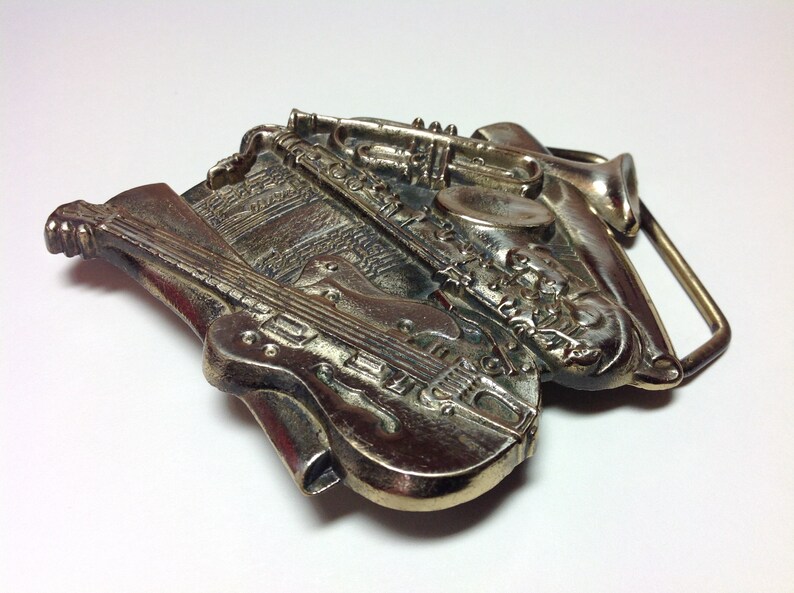 Rare 1980 Baron Buckles Solid Brass Musicians Belt Buckle. Etsy