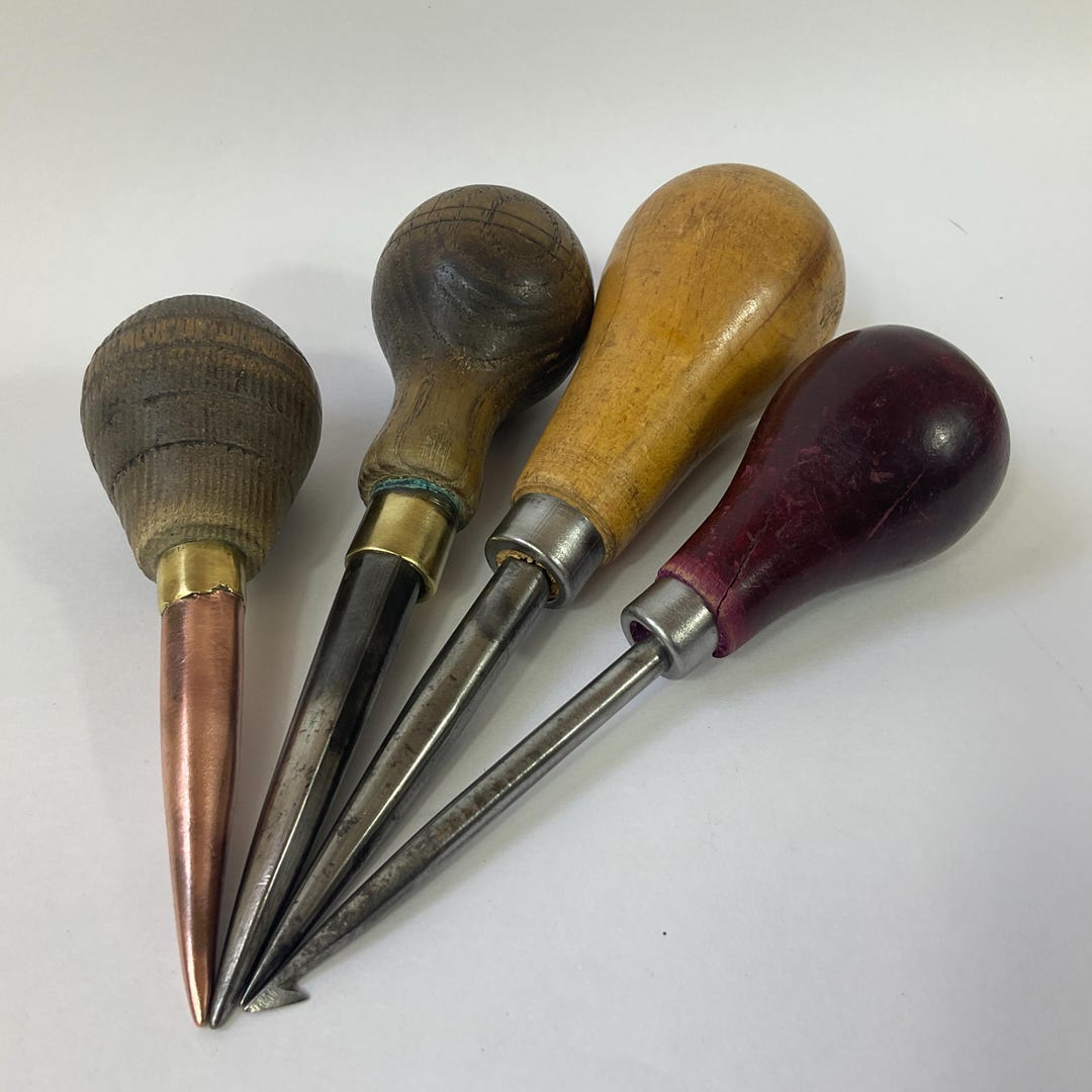 Old Awls Victorian Sail Making or Leather Work Awls X 4 C1880-1910. Antique ...