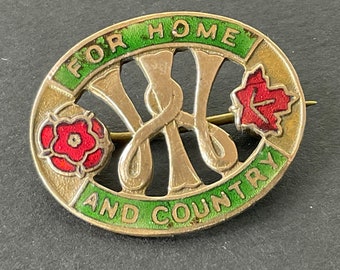 Very Early British Women's Institute Lapel Brooch c1919. WWI Home Front. 1940s Women At War. WW2 Women's Institute. Retro W.I. Lapel Badge.