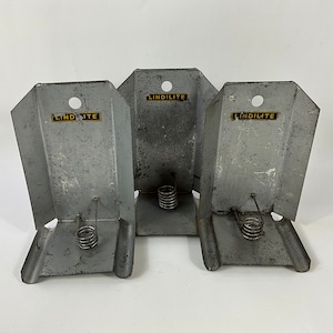 1 x Lindilite Industrial Candle Stick c1940s. Workplace Candle Sticks. WW2 Period/Industrial/Factory Home Decor. Brutalist Candle Sticks.