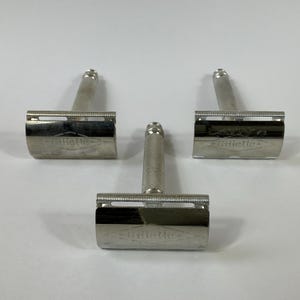 1 x Gillette ‘Paperclip’ Tech Razor c1950s. Traditional Wet Shaving Razors. Light Weight Starter or Travel Razor. Retro Unisex Shaving Gifts