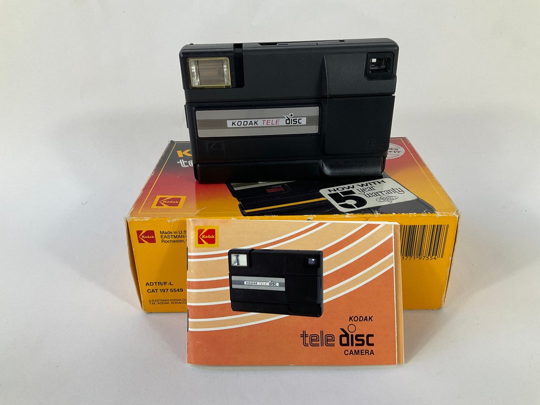 1985 Kodak Tele Disc Camera Set. Untested Collectable Retro Cameras