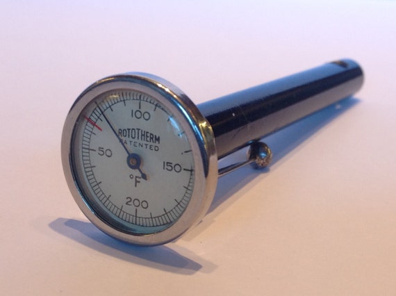 1930s British Rototherm Scientific Probe Thermometer. Brewing