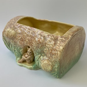 Vaso per bulbi SylvaC Woodland Elf, circa 1930. Modello 353 SylvaC Pixie Jardinière. Ceramica artistica di metà secolo. Regalo in ceramica per giardino d'interni in stile retrò naturalistico.