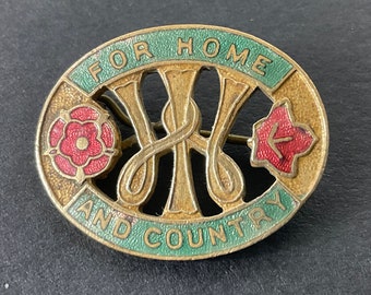 WW2 Period British Women's Institute Lapel Brooch. WWII Home Front. 1940s Women At War. WW2 Women's Institute. 1940s Retro W.I. Lapel Badge.