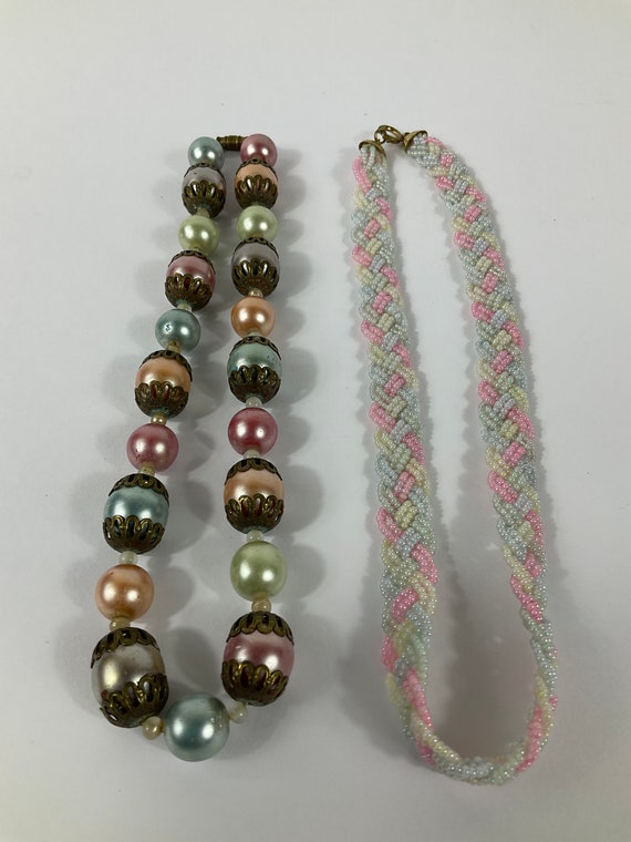 2 Lovely Retro Art Deco Choker Necklaces c1920s. … - image 10