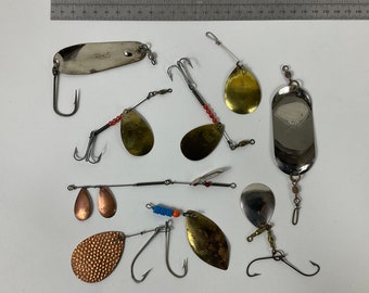 Lot De 50+ Leurres De Pêche Vintage - Mélange Frais/sel - Marques JITTERBUG Etc