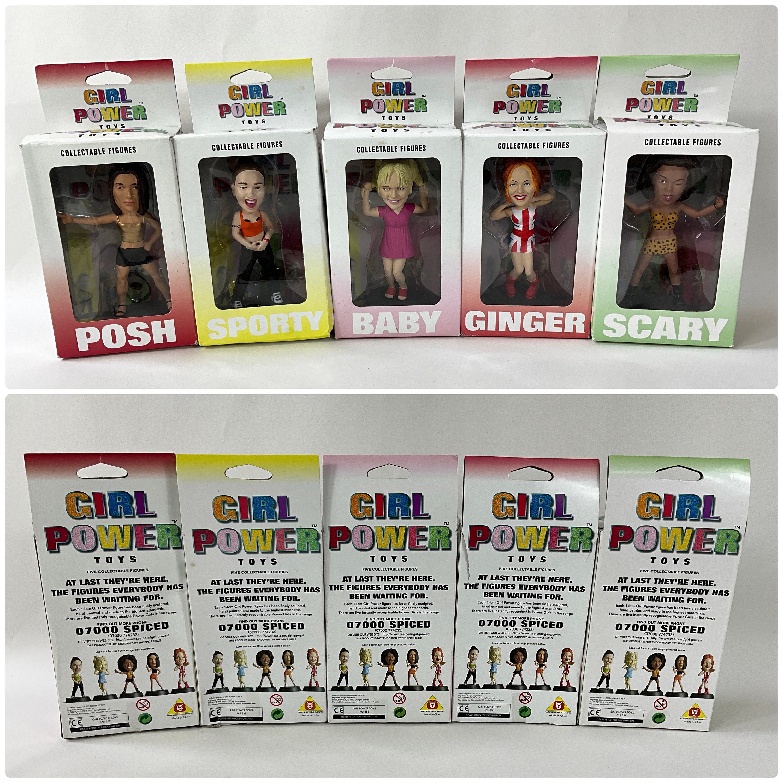 ガールパワートイズ製、1997年製スパイス・ガールズフィギュア1体