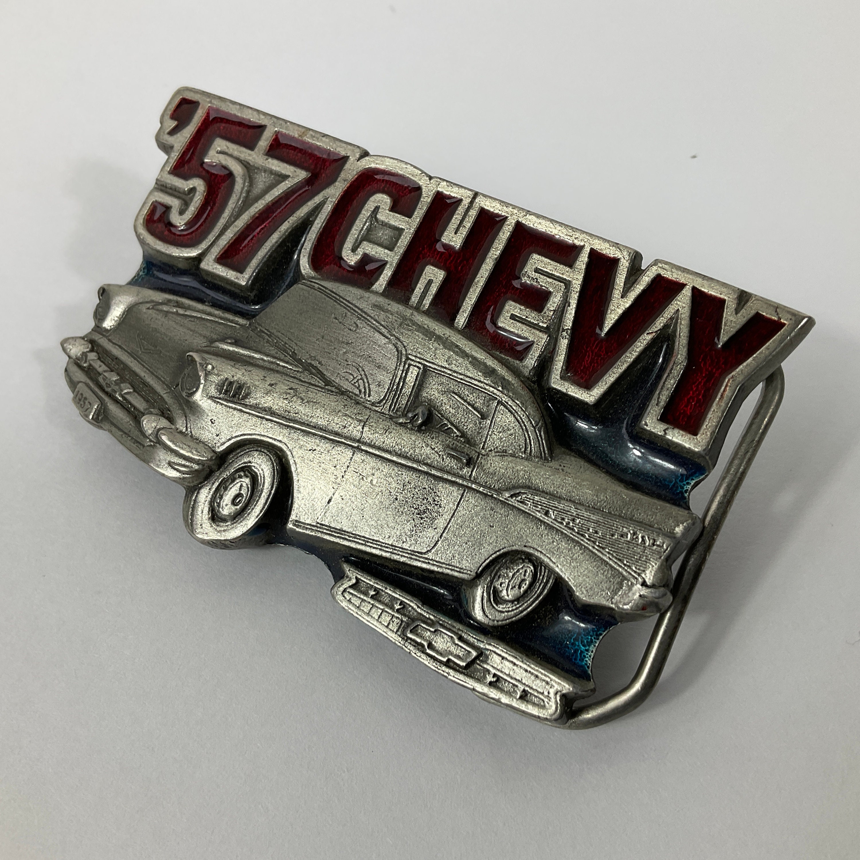 1957 Chevrolet Bel Air Belt Buckle by the Great American Buckle Co C1989. Rare Cast Pewter 57 Chevy Belt Buckle. Car automobile Belt Buckle Etsy UK