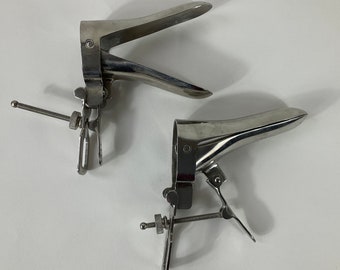 Vintage Stainless Steel Vaginal/Anal Speculums x 2 c1970s. Unisex Bedroom Accessories for Consenting Adults. Gynaecology Speculum. BDSM Fun.