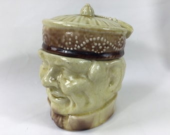 Comoys of London Maritime Tobacco Jar C1880-1900. Ceramic Ships Tobacco  Humidor. Victorian Bun Tobacco Jar. Retro Gifts for Pipe Smokers