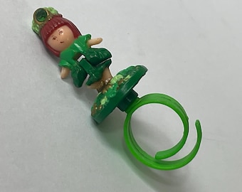 Anillo de la Princesa Primaveral de Polly Pocket Bluebird de 1992, muy raro. ¡Como se encontró! Muñecas Polly Pocket retro coleccionables. Joyería Polly Pocket antigua.