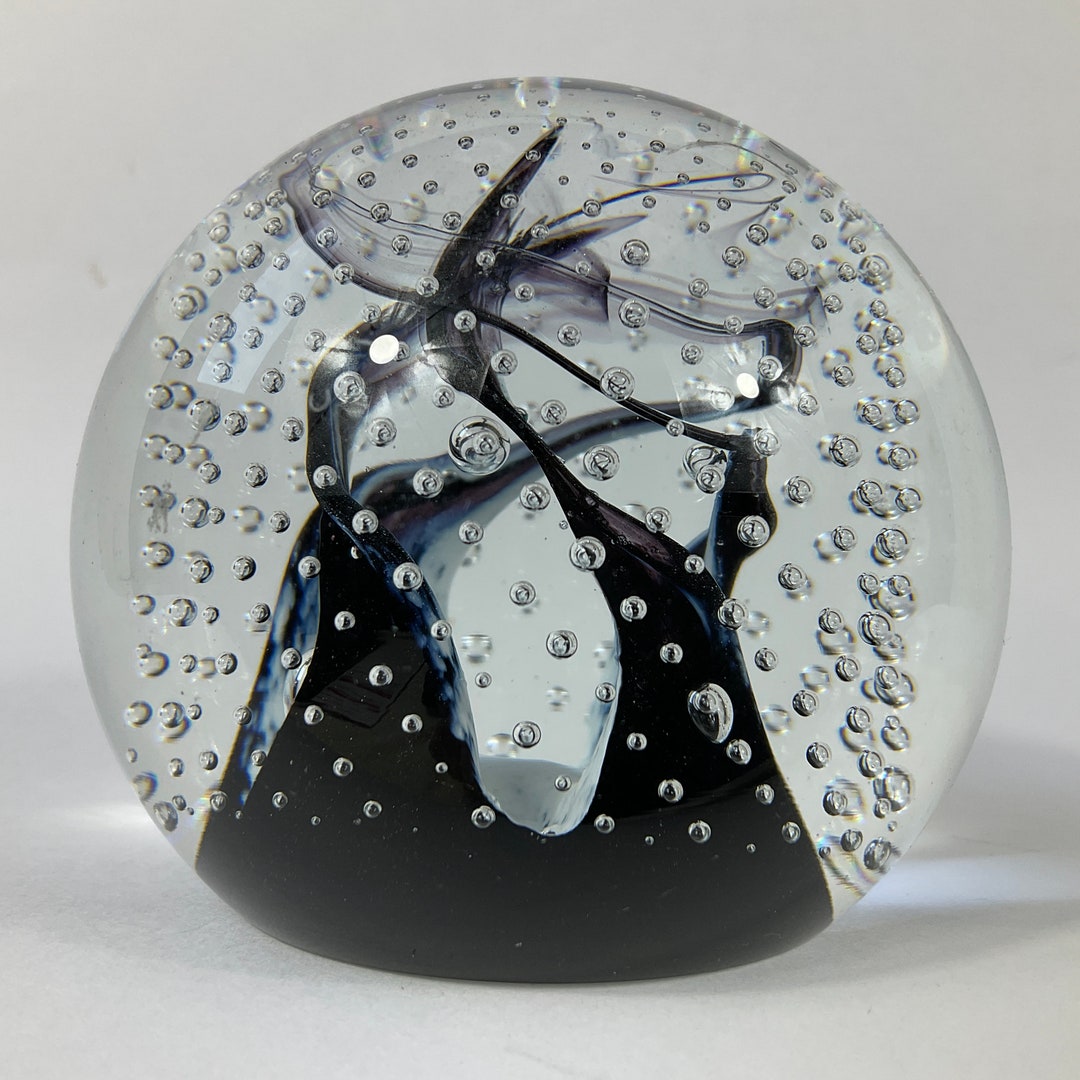 Caithness Crystal cauldron Sable Paperweight 8cm. Innes Etsy