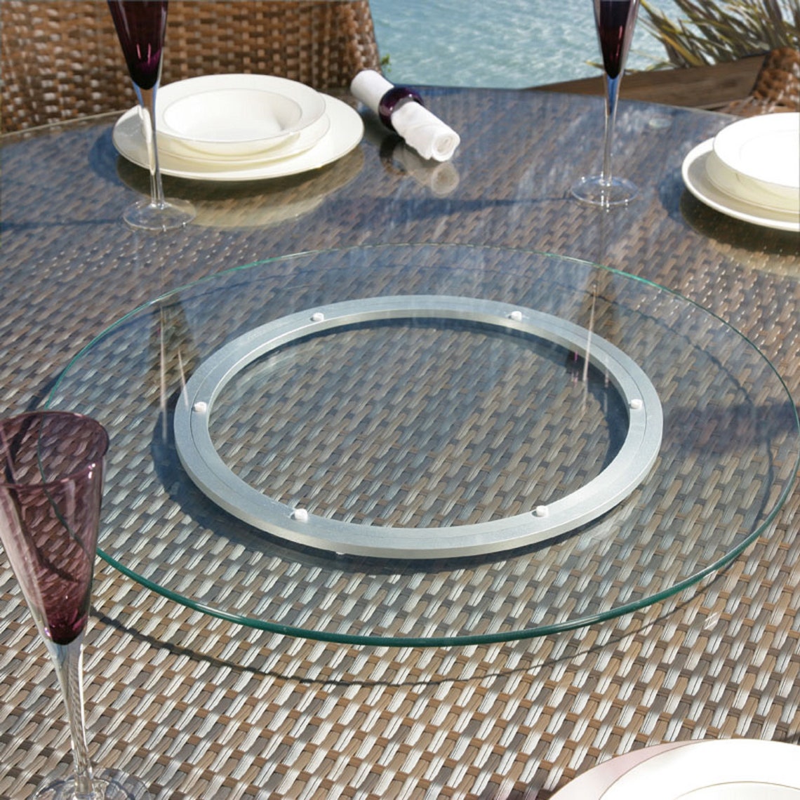 Glass Lazy Susan Table Top Lazy Susan Glass Top Table Glass Etsy