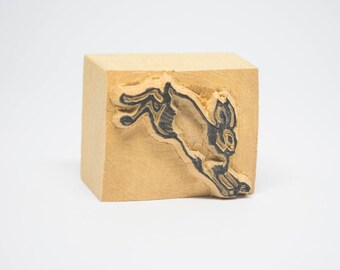 wodden stamp, handmade "rabbit"