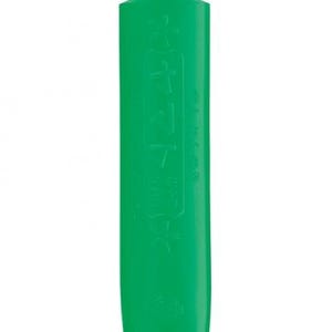 May include: A tall, green plastic bottle with a yellow cap. The bottle has embossed Japanese text and floral designs. The bottle is rectangular with rounded edges and is set against a white background.