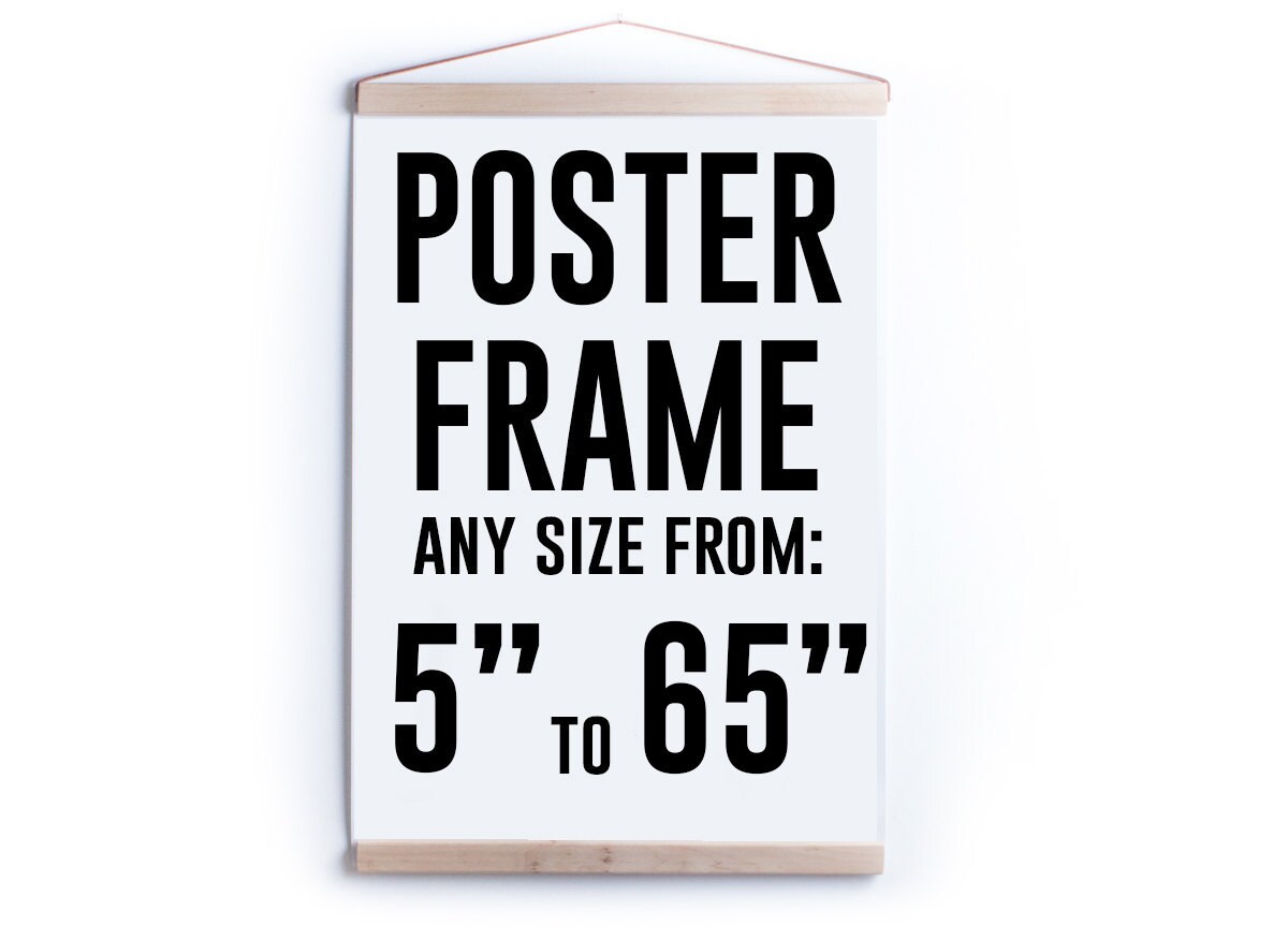 Poster frame Poster hanger Wooden picture frame Poster frame Etsy