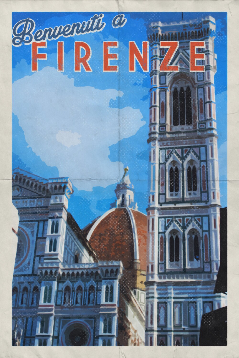 Florence Print. Firenze Travel Poster. Firenze Art. Travel Etsy