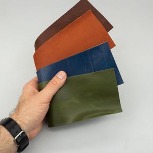 4pcs Vegetable tanned italian leather Veg tan