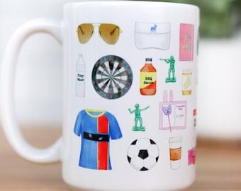 Gaffer On The Pitch collage mug