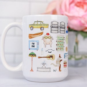 I&#39;ll Be There For You collage mug // show squad goals, watercolor art, gift mug for friends, fan mug