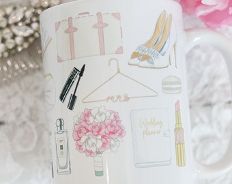 Bride To Be collage coffee mug // cute, photoshoot, gift, wedding, bride gift, wedding planning, engagement gift