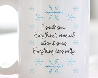 I Smell Snow - Lorelai Gilmore coffee mug // cute fan gift mug