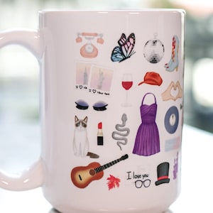 Taylor Swift fan art mug for the Eras Tour