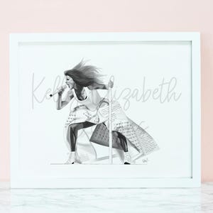 Female Rage the Print fashion illustration // watercolor art, gift print, fan print