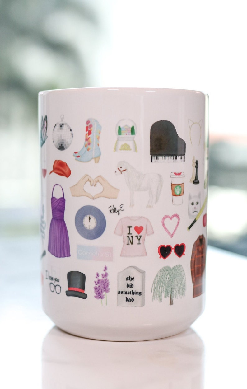 Taylor Swift fan art mug for the Eras Tour