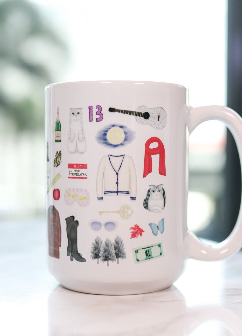 Taylor Swift fan art mug for the Eras Tour