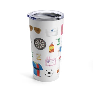 Gaffer On The Pitch collage stainless steel tumbler travel mug